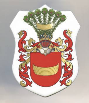 Herb na porcelanie wykonany zgodnie z zasadami heraldyki